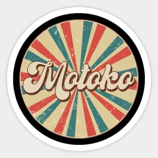 Circle Design Motoko Proud Name Birthday Anime Sticker